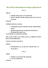 Tập làm văn lớp 5: Kể một kỉ niệm về thầy giáo hoặc cô giáo của em
