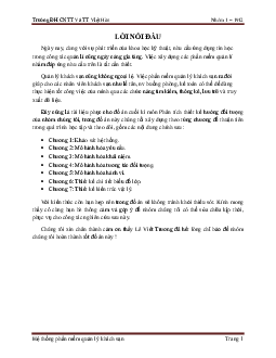 Tiểu Luận Môn Phân Tích Thiết Kế Hướng Đối Tượng - Hệ Thống Phần Mềm Quản Lý Khách Khách