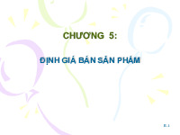 Chương 5: Định giá bán thành phẩm | Bài giảng môn kế toán quản trị | Đại học Bách khoa hà nội