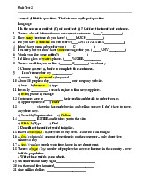Tổng hợp bài tập theo chương môn tiếng anh cơ bản 2 | Học viện tài chính