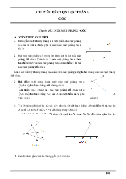 Chuyên đề góc Toán 6