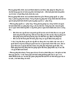 Phương pháp điều chỉnh luật hành chính ?
