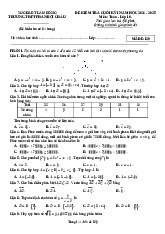 Đề cuối kỳ 1 Toán 10 năm 2024 – 2025 trường THPT Phan Bội Châu – Lâm Đồng