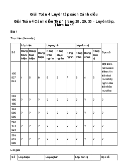 Giải Toán lớp 4 Bài 11: Luyện tập Cánh diều