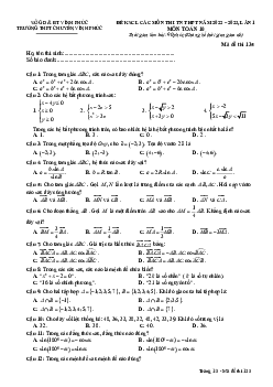 Đề KSCL Toán 10 lần 1 năm 2022 – 2023 trường THPT chuyên Vĩnh Phúc