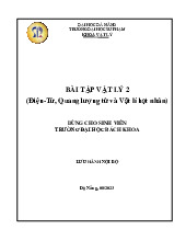 Đề cương môn vật lý- Trường Đại học bách khoa - Đại học đà nẵng.