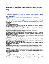 Nghị luận xã hội về tác hại của việc sử dụng bao bì ni lông - Ngữ văn 12