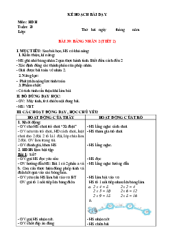 Giáo án buổi chiều môn Toán 2 sách Kết nối tri thức với (Cả năm) | Tuần 20
