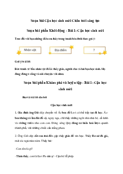 Soạn bài Cậu học sinh mới trang 24 | Tiếng việt 3 Chân trời sáng tạo