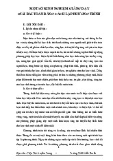 Sáng Kiến Kinh Nghiệm Giải Bài Toán Bằng Cách Lập Hệ Phương Trình