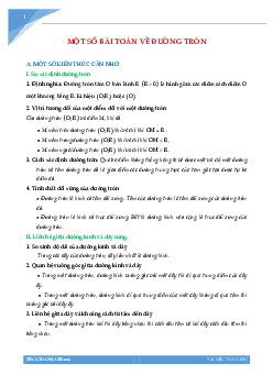 Một số bài toán về đường tròn