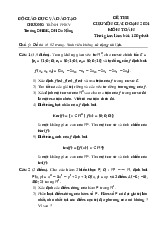 Đề cương môn Toán cao cấp - Trường Đại học bách khoa - Đại học đà nẵng.