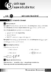 Chuyên đề giới hạn và hàm số liên tục môn Toán 11 chương trình mới