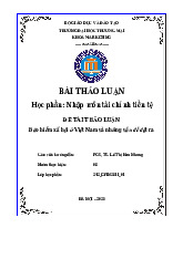 Bảo hiểm xã hội ở Việt Nam và những vấn đề đặt ra | Bài thảo luận Nhập môn tài chính tiền tệ