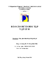 Đề cương môn vật lý- Trường Đại học bách khoa - Đại học đà nẵng.
