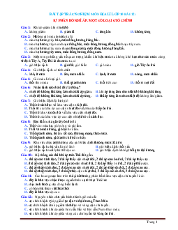 Trắc nghiệm địa 10 bài 12 có đáp án: sự phân bố khí áp-một số loại gió chính (có đáp án)
