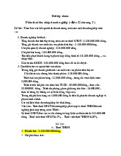 Bài tập nhómPhần thuế thu nhập doanh nghiệp ( slide 33 chương 2 ) Đề bài : Theo báo cáo kết quả kinh doanh trong năm của một doanh nghiệp như sau. môn  Kế toán thuế   | Học viện Nông nghiệp Việt Nam