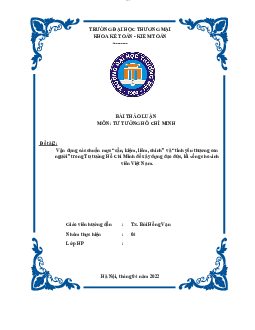 Tiểu luận: Chuẩn mực “cần, kiệm, liêm, chính” và “tình yêu thương con người”