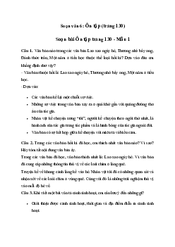 Soạn bài Ôn tập trang 130 - Chân trời sáng tạo 6