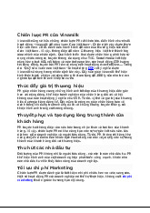 Chiến lược PR Hiệu Quả của Vinamilk | Quan hệ công chúng | Học viện Tài chính