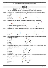 Đề ôn tập Tính đơn điệu và cực trị của hàm số môn Toán 12