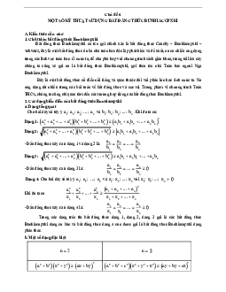 Áp dụng bất đẳng thức Bunhiacopxki chứng minh bất đẳng thức, tìm GTLN – GTNN