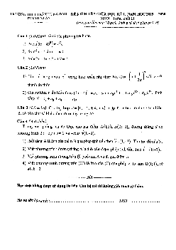 Đề kiểm tra giữa HK1 Toán 11 năm 2019 – 2020 trường Trần Hưng Đạo – Hà Nội