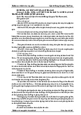 HỆ THỐNG CÂU HỎI VÀ HƯỚNG DẪN TRẢ LỜI