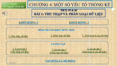 Chương 4,Bài 2: THU THẬP VÀ PHÂN LOẠI DỮ LIỆU | Bài giảng PowerPoint Toán 6 | Chân trời sáng tạo