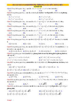Đề Thi Chọn HSG Toán 12 Trắc Nghiệm Cấp Trường Năm 2022 Có Đáp Án