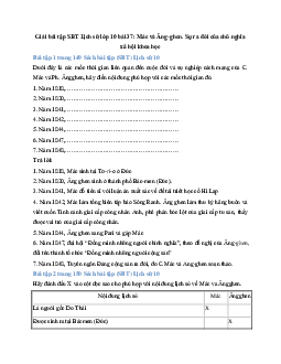 Giải bài tập SBT Lịch sử lớp 10 bài 37: Mác và Ăng-ghen. Sự ra đời của chủ nghĩa xã hội khoa học