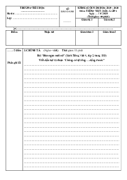 Đề thi cuối học kì 2 lớp 4 môn Tiếng Việt năm 2024