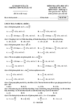 Đề giữa kì 1 Toán 11 năm 2021 – 2022 trường THPT Lương Ngọc Quyến – Thái NguyênĐề giữa kì 1 Toán 11 năm 2021 – 2022 trường THPT Lương Ngọc Quyến – Thái Nguyên