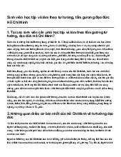 Sinh viên học tập và làm theo tư tưởng, tấm gương đạo đức Hồ Chí Minh