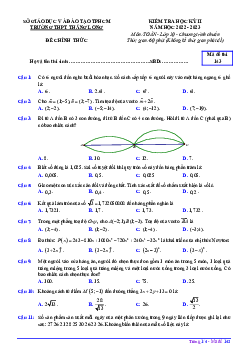 Đề học kỳ 2 Toán 10 năm 2022 – 2023 trường THPT Thăng Long – TP HCM