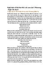 Nghị luận về bài thơ Nói với con của Y Phương - Ngữ văn lớp 9