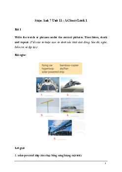 Giải Tiếng Anh 7 Unit 11: A Closer Look 1 | Global Success