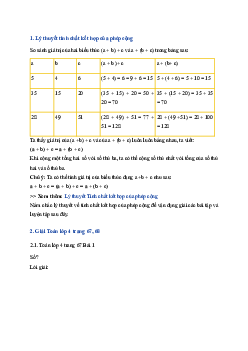 Bài 27: Toán lớp 4 trang 67, 68 Các tính chất của phép cộng Cánh diều
