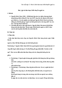 Phân tích giá trị hiện thực trong truyện Chiếc thuyền ngoài xa | Văn mẫu 12