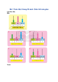 Giải SGK Toán lớp 2 trang 99, 100, 101 Ôn tập các số trong phạm vi 1000| Chân trời sáng tạo