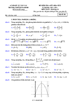 Đề thi giữa học kỳ 2 Toán 10 năm 2023 – 2024 trường THPT Hồ Nghinh – Quảng Nam