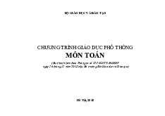 Chương Trình GDPT 2018: Nội Dung Môn Toán Cấp Phổ Thông