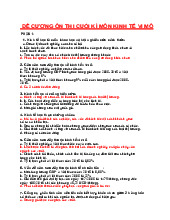 Đề cương ôn thi cuối kì môn Kinh tế vi mô | Trường đại học Kinh tế Quốc dân