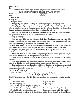 Giáo án chuyên đề Hóa học 10 sách Chân trời sáng tạo đề 5