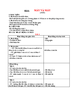 Bài 5 | Giáo án học kì 1 | Toán 1| Kết nối tri thức với cuộc sống (Cả năm)