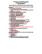 NGÂN HÀNG CÂU HỎI TRẮC NGHIỆM PHÁP LUẬT ĐẠI CƯƠNG (ĐH, CĐ)