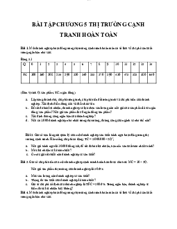 Bài tập Chương 5 - Kinh tế vĩ mô | Trường Đại học Giao thông Vận Tải