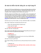 20 câu hỏi điểm liệt thi bằng lái xe máy Hạng A1