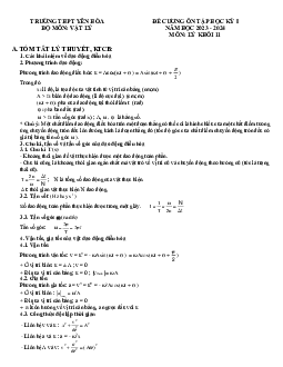 Đề cương ôn tập học kì 1 môn Vật lí 11 sách Kết nối tri thức với cuộc sống