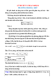 Lý thuyết và trắc nghiệm phản ứng Oxi hóa khử lớp 10 (có lời giải chi tiết và đáp án)